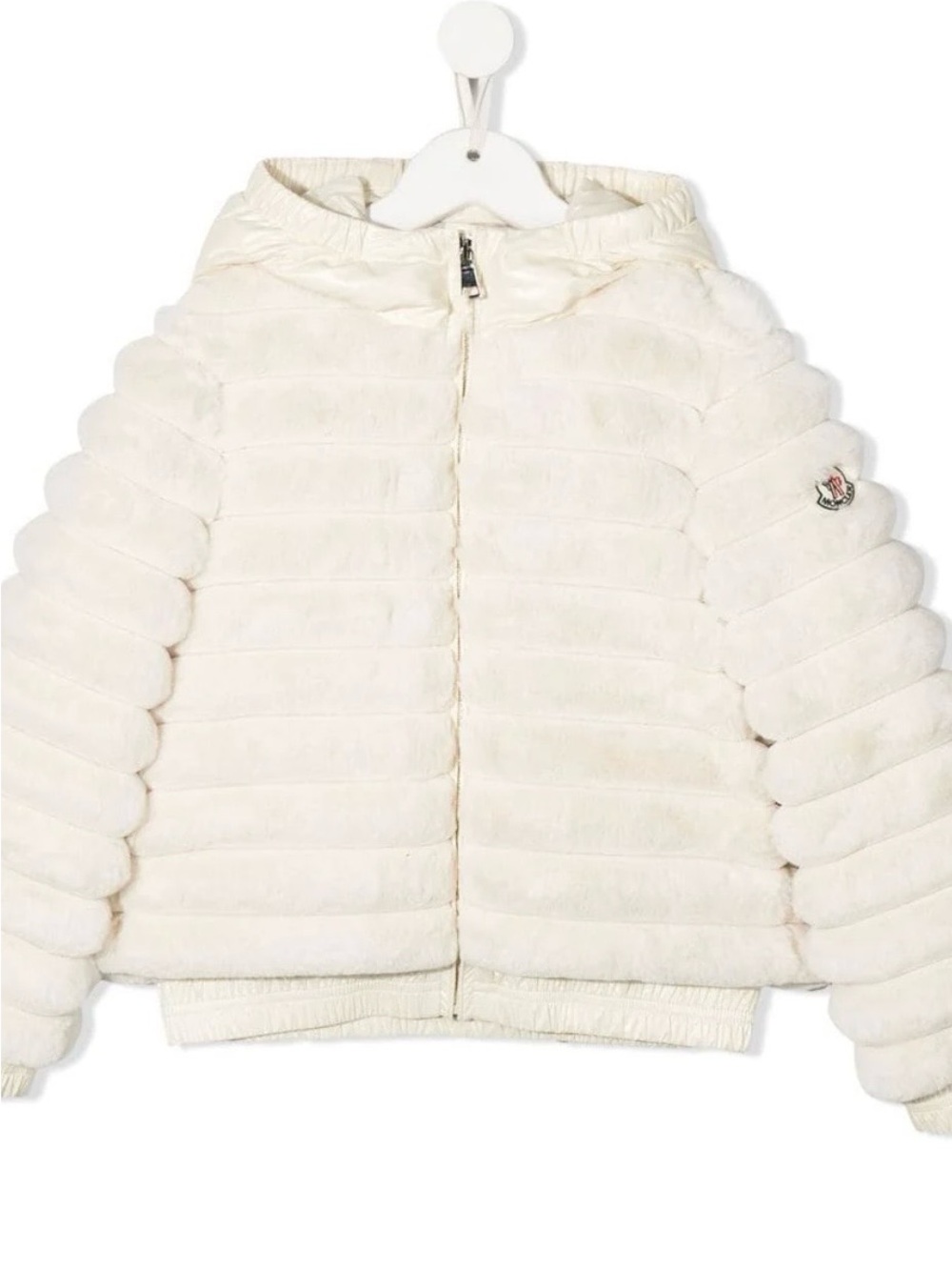 Like New Moncler Girls Latife Sculpted Faux Fur Hooded Jacket - 5yr